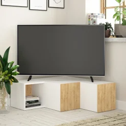 Tv-meubel Compact Wit/Naturel