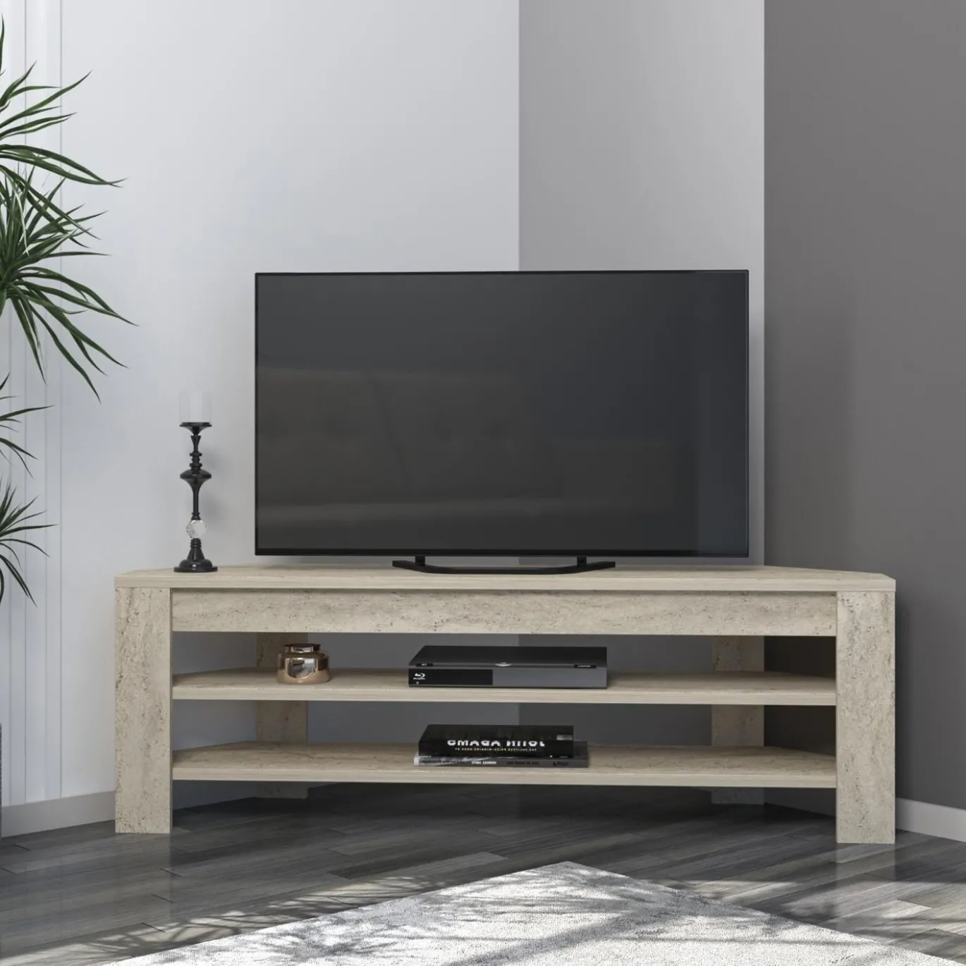 Tv-meubel Corner Travertinlook