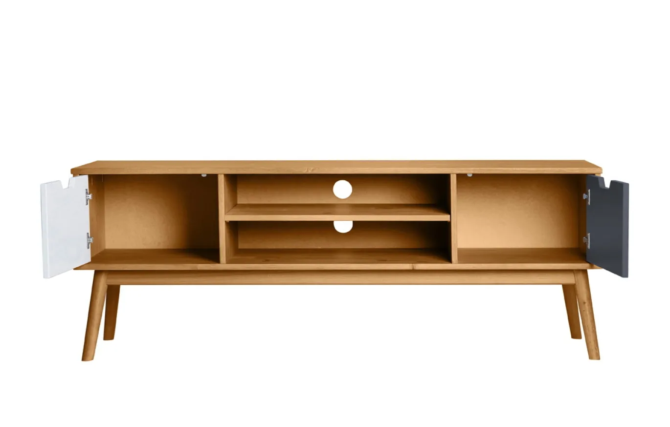 Tv-meubel Cusco 2d Wax/t, Grijs-wit - Giga Meubel