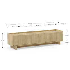 Tv-meubel Daira 4d 180cm Eiken - Giga Meubel