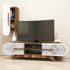 Tv-meubel Defne Walnoot/Wit met Wandschap