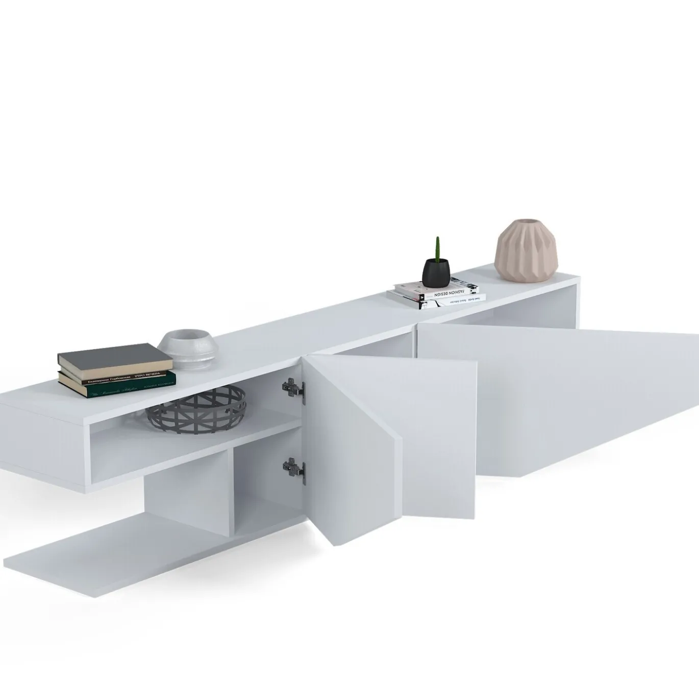 Tv-Meubel Diamond Melamine Wit