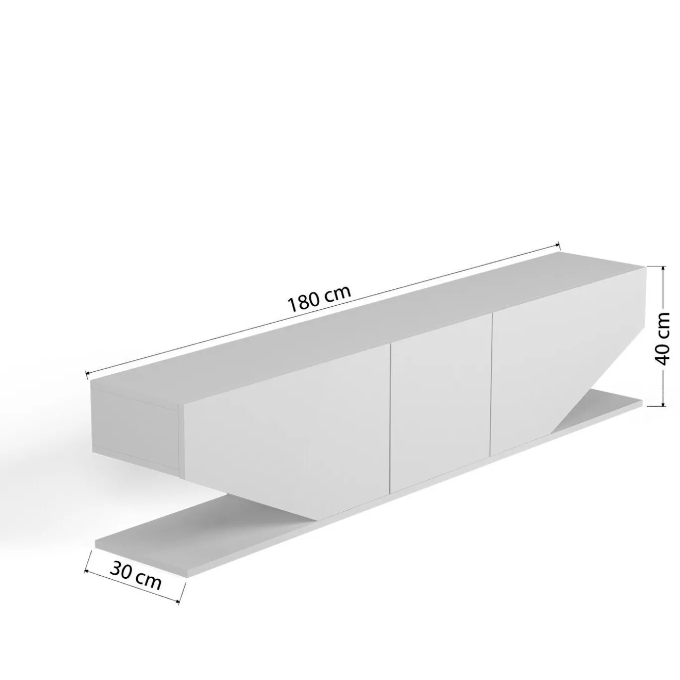 Tv-Meubel Diamond Melamine Wit