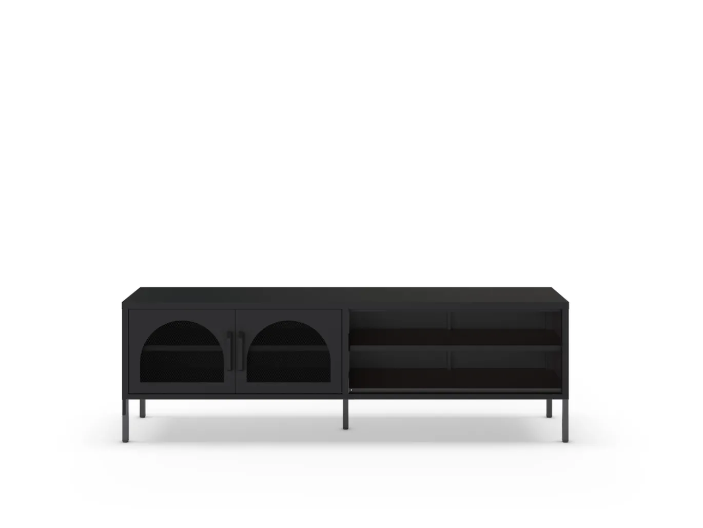 Tv-meubel Diora 2d2v 160cm Zwart - Giga Meubel