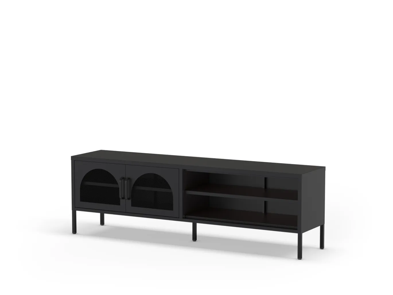 Tv-meubel Diora 2d2v 160cm Zwart - Giga Meubel