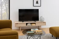 Tv-meubel Dysta Eikenfineer Wit 160cm - Giga Living