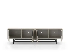 Tv-meubel Eldia 4d 200cm Crème met Metaal - Giga Meubel