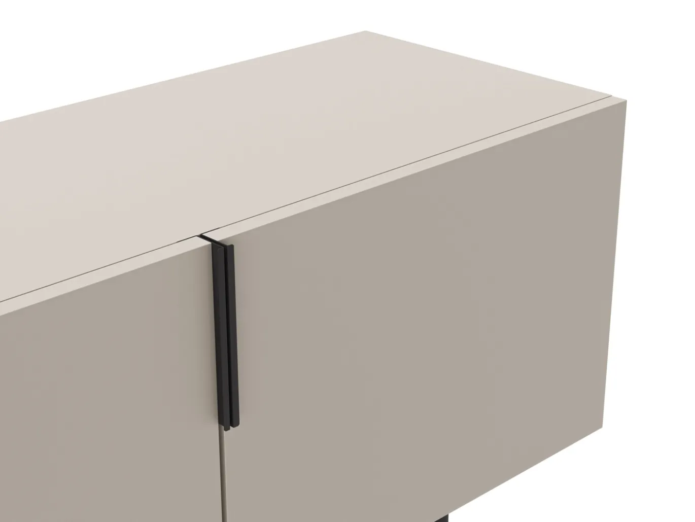 Tv-meubel Eldia 4d 200cm Crème met Metaal - Giga Meubel