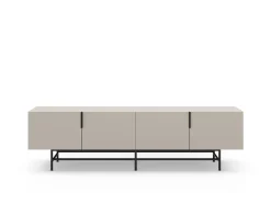 Tv-meubel Eldia 4d 200cm Crème met Metaal - Giga Meubel