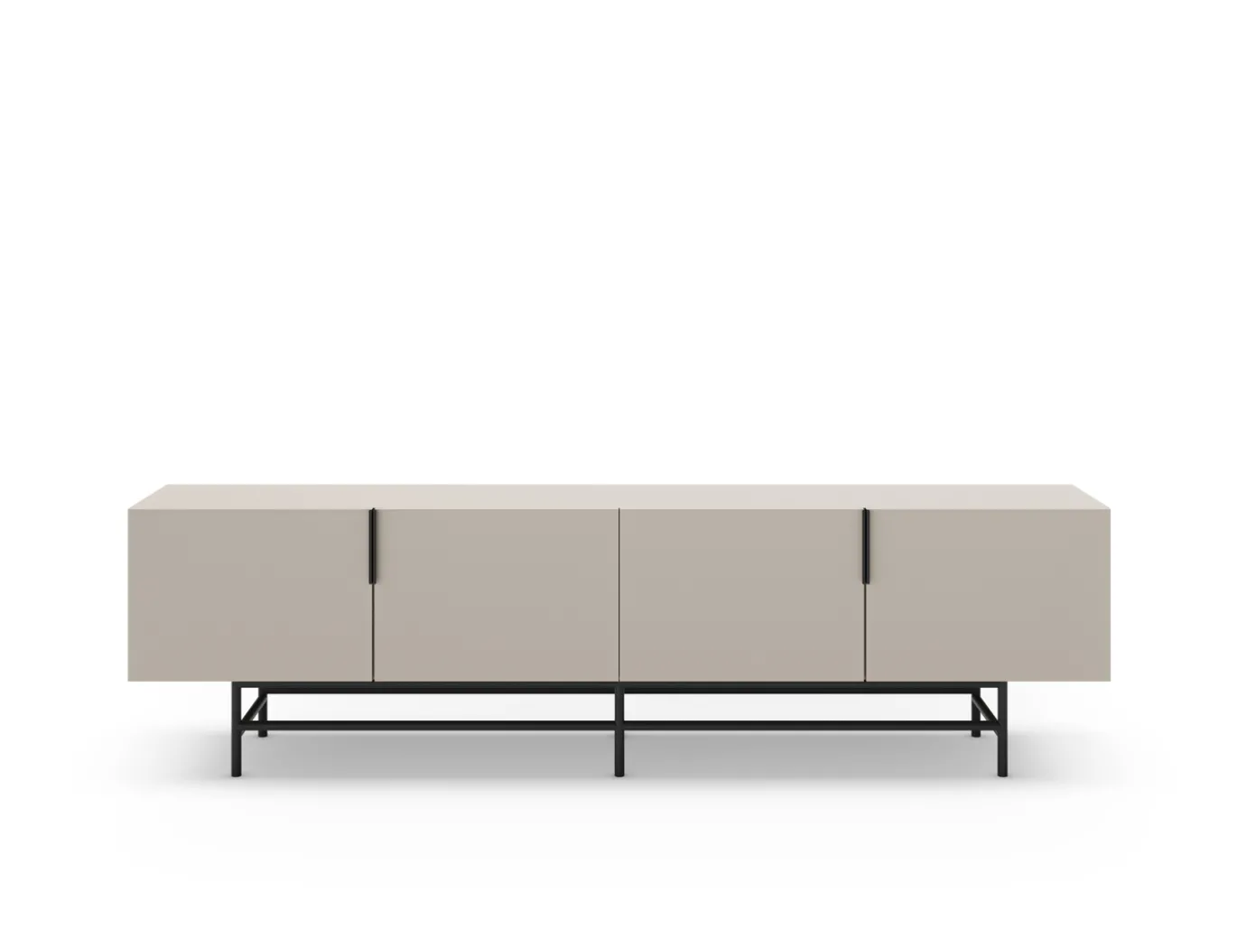 Tv-meubel Eldia 4d 200cm Crème met Metaal - Giga Meubel