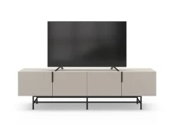 Tv-meubel Eldia 4d 200cm Crème met Metaal - Giga Meubel