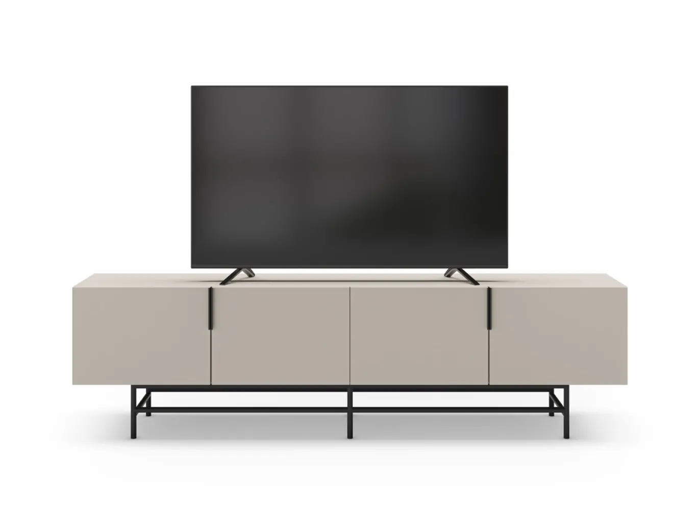 Tv-meubel Eldia 4d 200cm Crème met Metaal - Giga Meubel