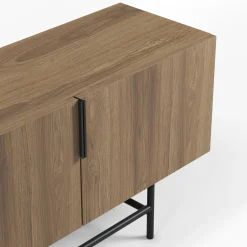 Tv-meubel Eldia 4d 200cm Eiken-ud met Metaal - Giga Meubel