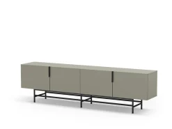 Tv-meubel Eldia 4d 200cm Groen met Metaal - Giga Meubel
