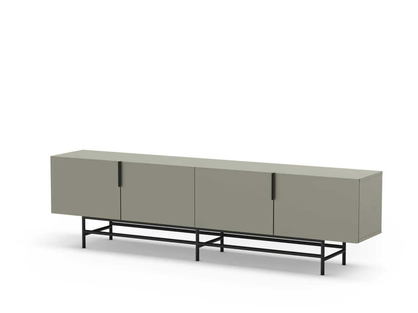 Tv-meubel Eldia 4d 200cm Groen met Metaal - Giga Meubel