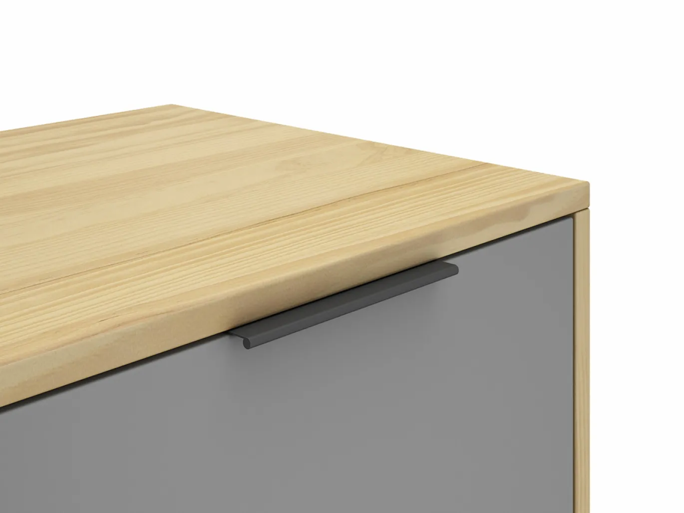 Tv-meubel Elfa 2d2v Eiken/grijs/wit - Giga Meubel