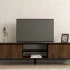Tv-meubel Erem Walnoot/Zwart 180cm