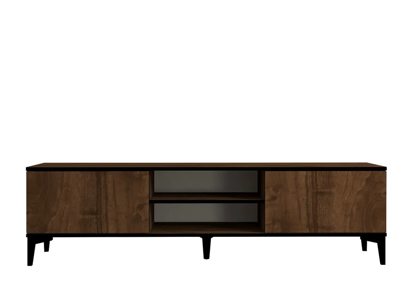 Tv-meubel Erem Walnoot/Zwart 180cm