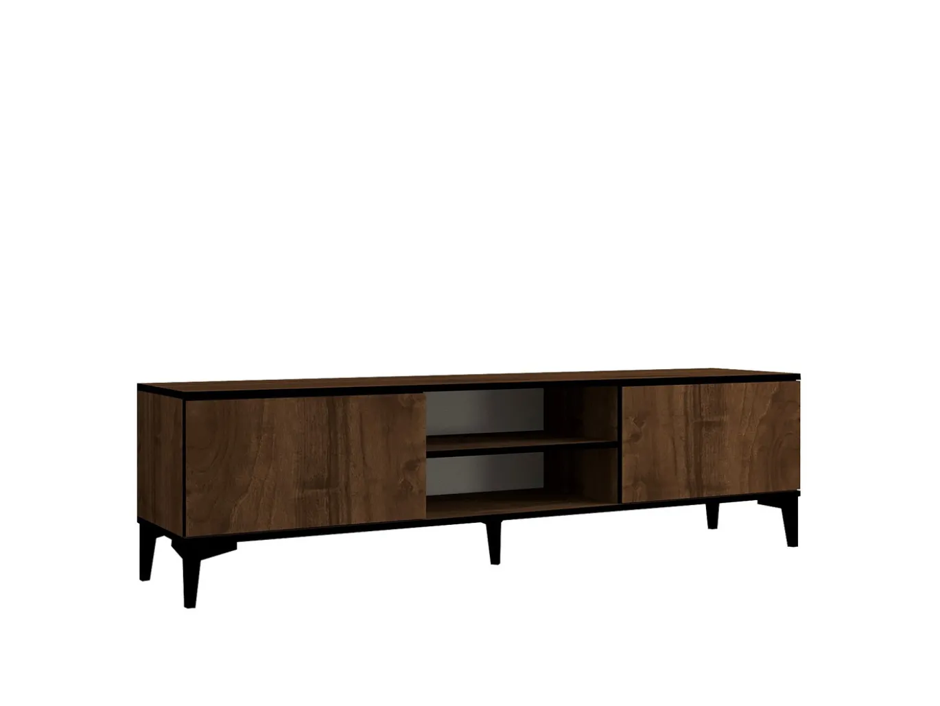 Tv-meubel Erem Walnoot/Zwart 180cm
