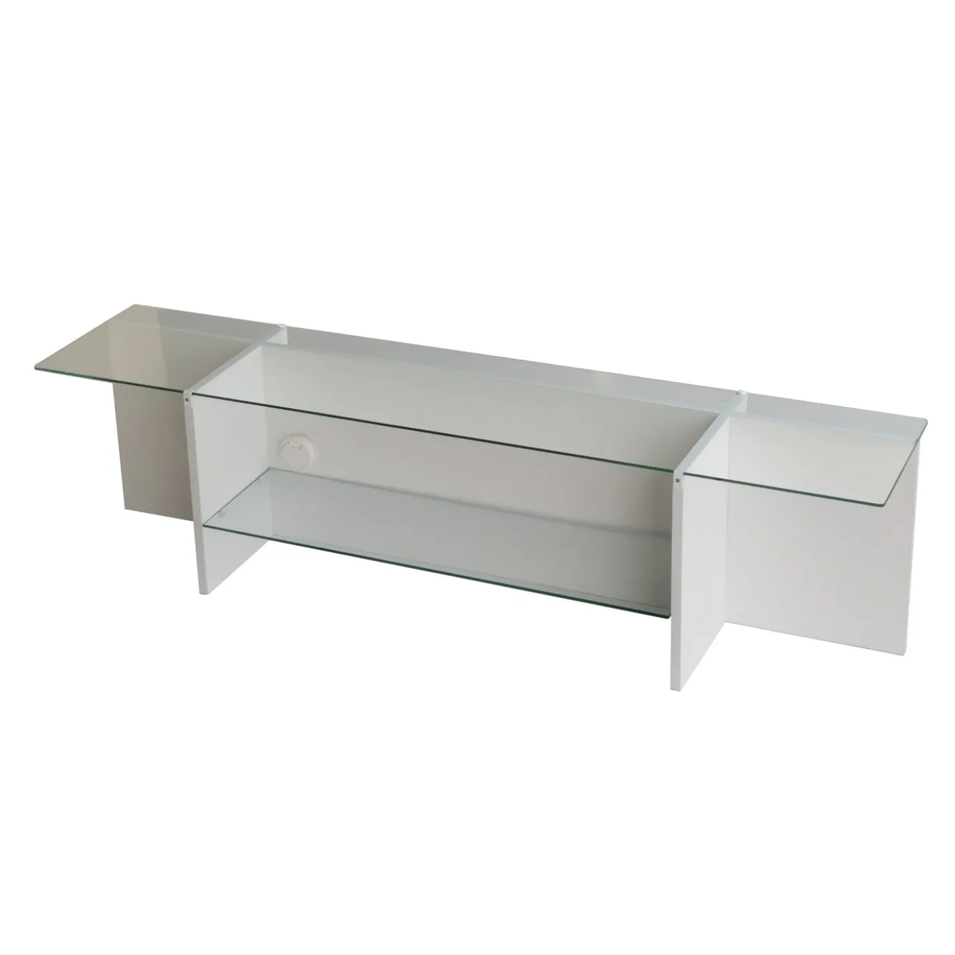 Tv-meubel Escape Wit/Glas 158cm
