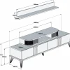 Tv-meubel Eylul Naturel met Wandplank