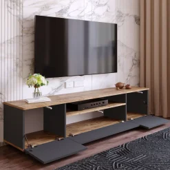 Tv-Meubel Faroe Melamine Antraciet