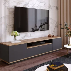 Tv-Meubel Faroe Melamine Antraciet