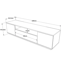 Tv-Meubel Faroe Melamine Antraciet