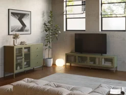 Tv-meubel Fayna 4d 160cm Groen - Giga Meubel