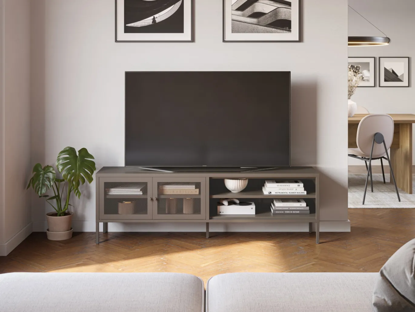 Tv-meubel Fayna 2d2v 160cm Mokka - Giga Meubel