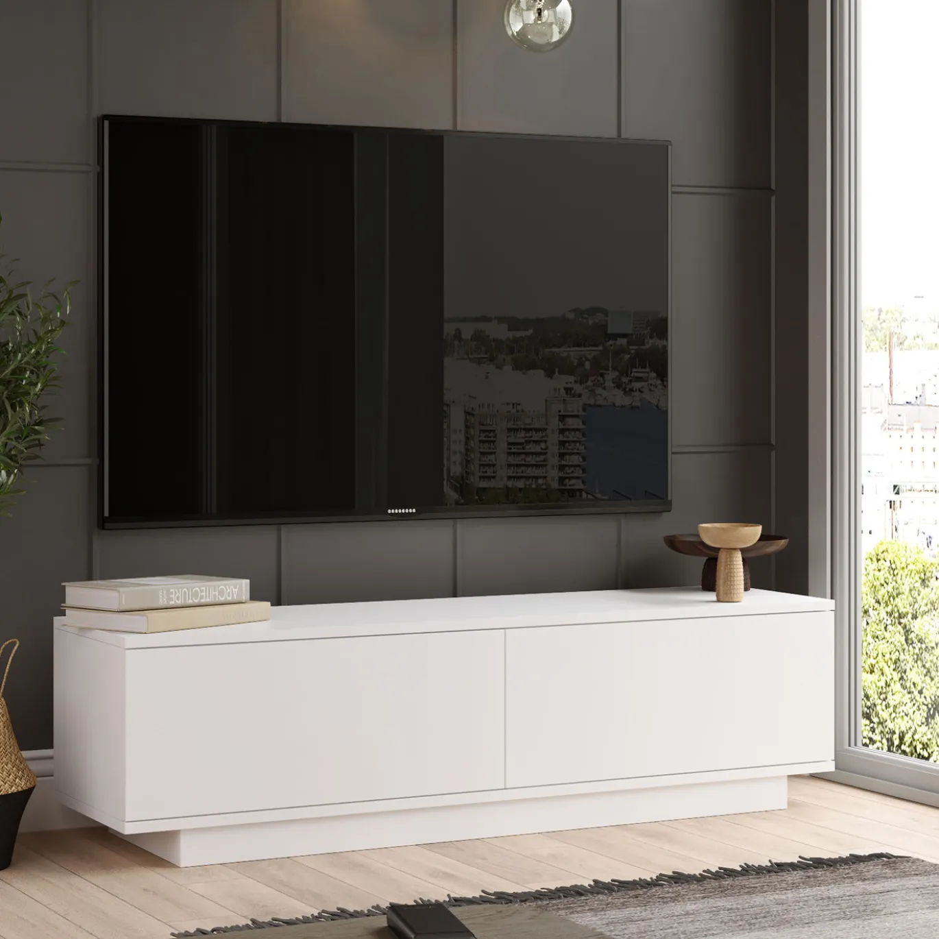 Tv-meubel Findikli Wit 140cm