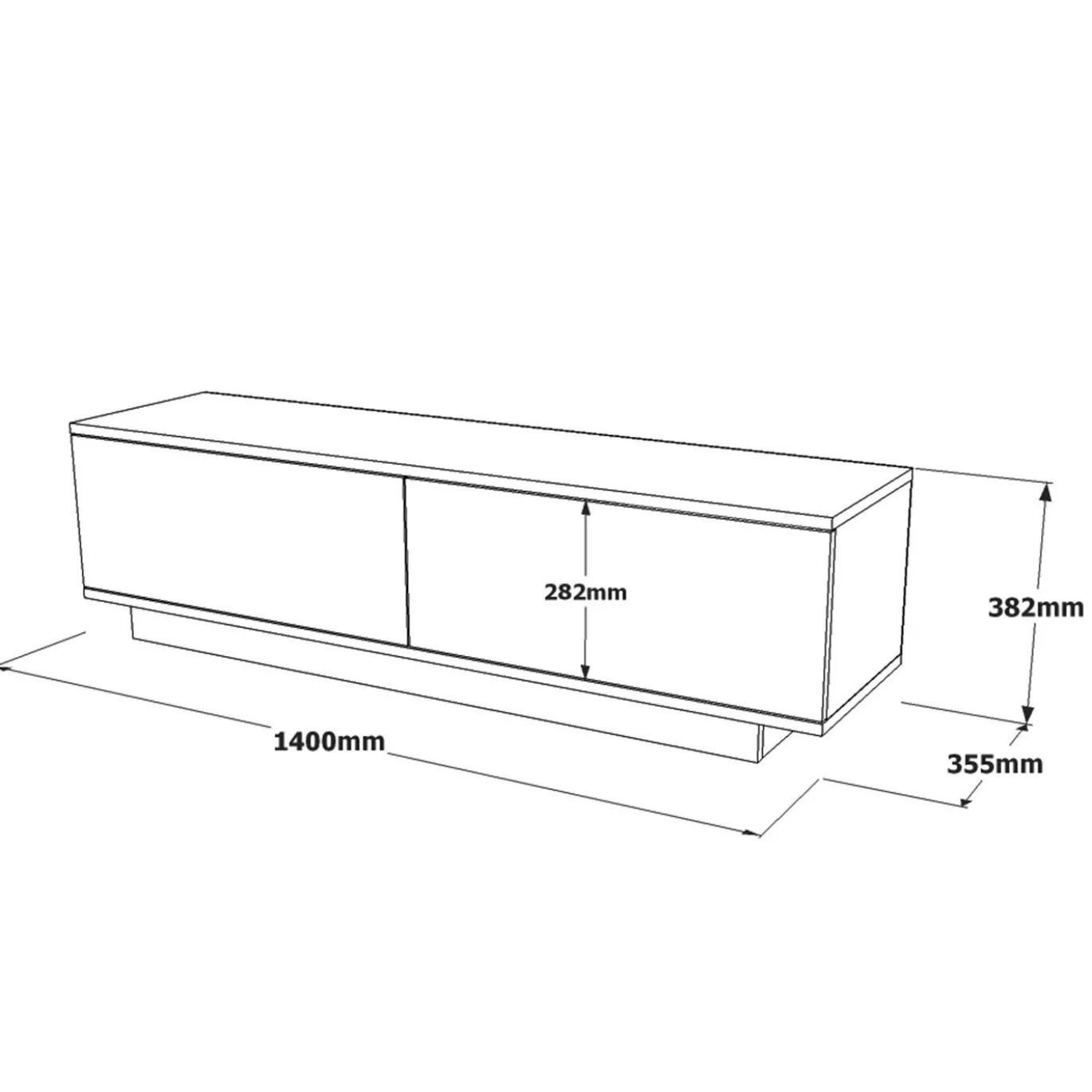 Tv-meubel Findikli Wit 140cm
