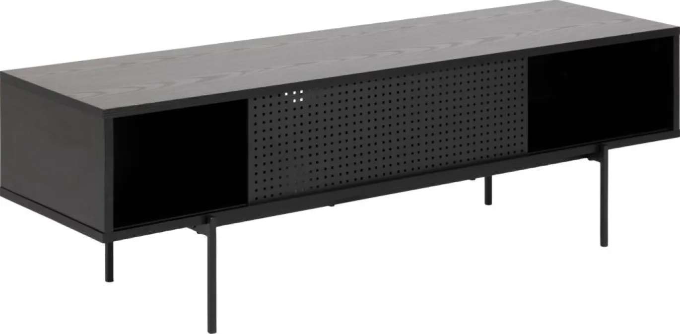 Tv-meubel Finn MDF Zwart 140cm - Giga Living