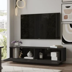 Tv-meubel Firdous Zwart 140cm