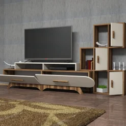 Tv-meubel Flora Crème met Wandschap