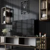 Tv-meubel Gold Line Walnoot met Wandschappen