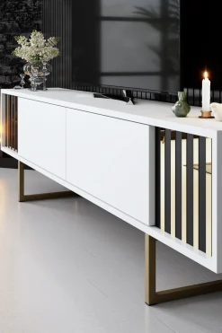 Tv-meubel Gold Line Wit