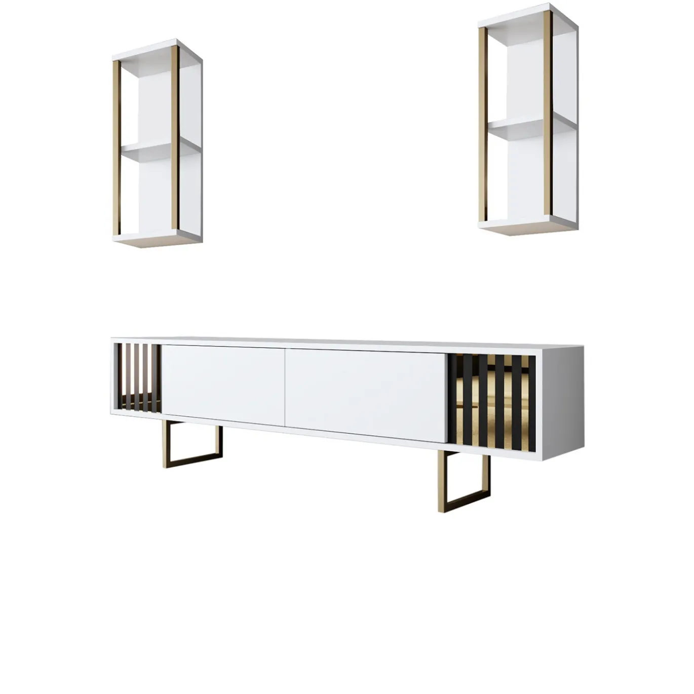 Tv-meubel Gold Line Wit