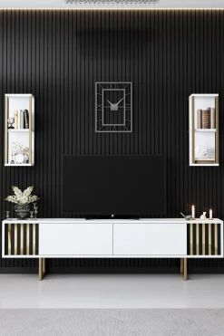Tv-meubel Gold Line Wit