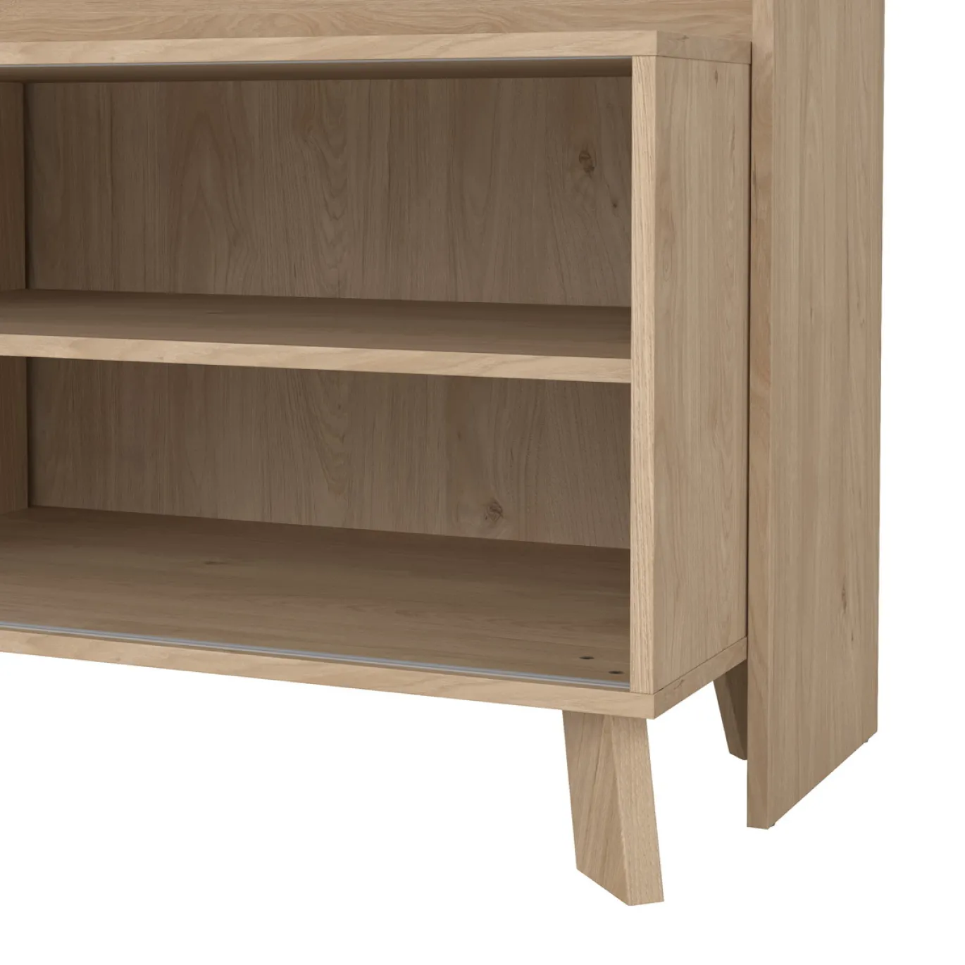 Tv-meubel Ikast Wit Jackson Hickory 2-schuifdeuren - Giga Living