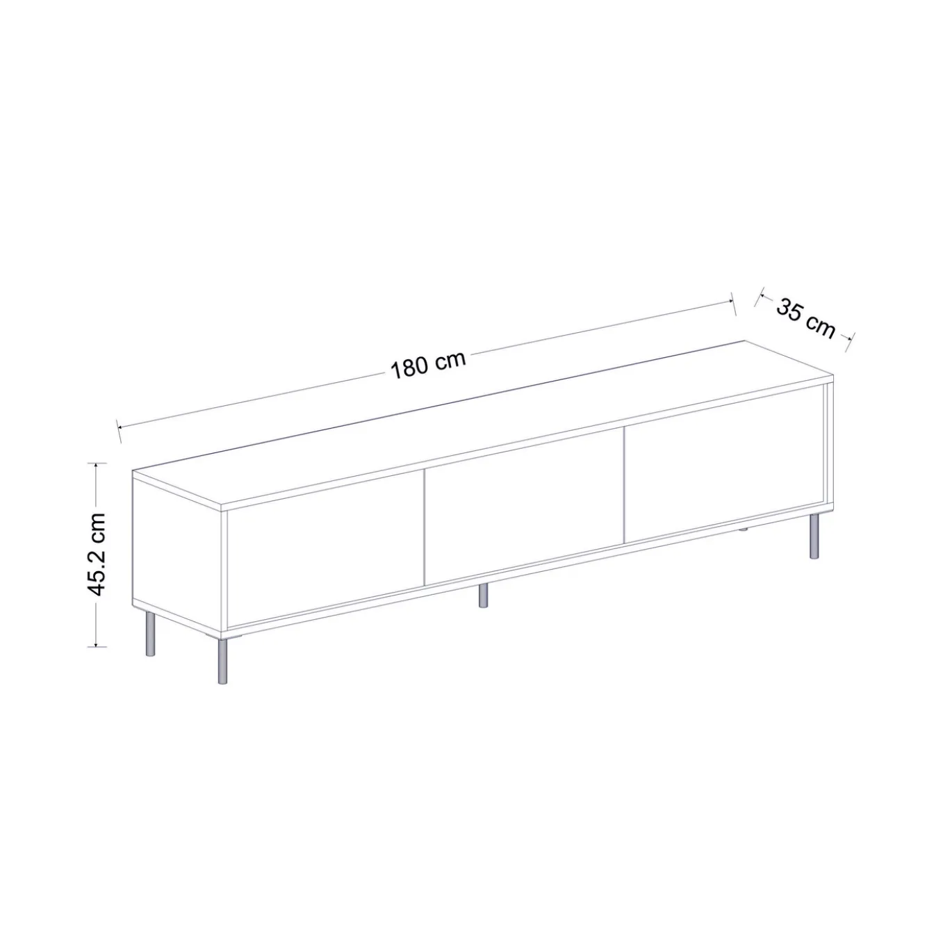 Tv-meubel Imaj Antraciet 180cm