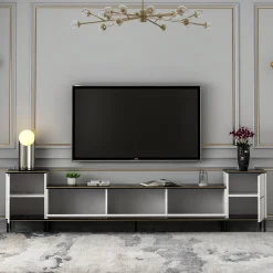 Tv-meubel Imaj Large Wit/Zwart Marmerlook