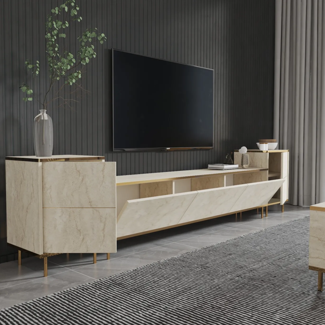 Tv-meubel Imaj Travertinlook 180cm