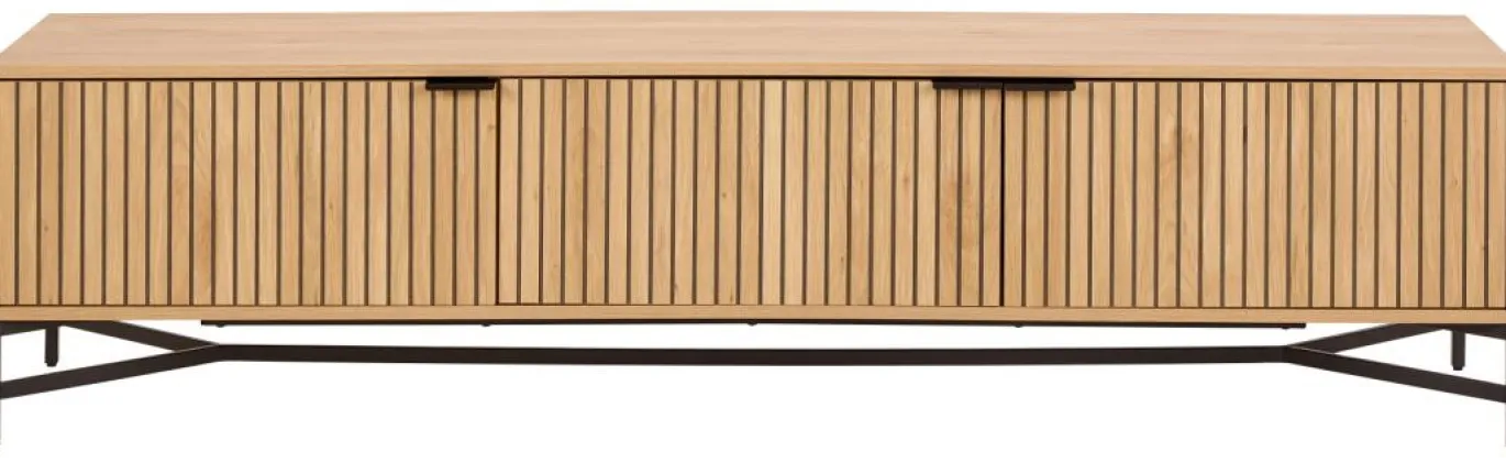 Tv-meubel Juna Melamine Eiken 176cm - Giga Living