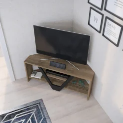 Tv-meubel Karin Walnoot/Zwart