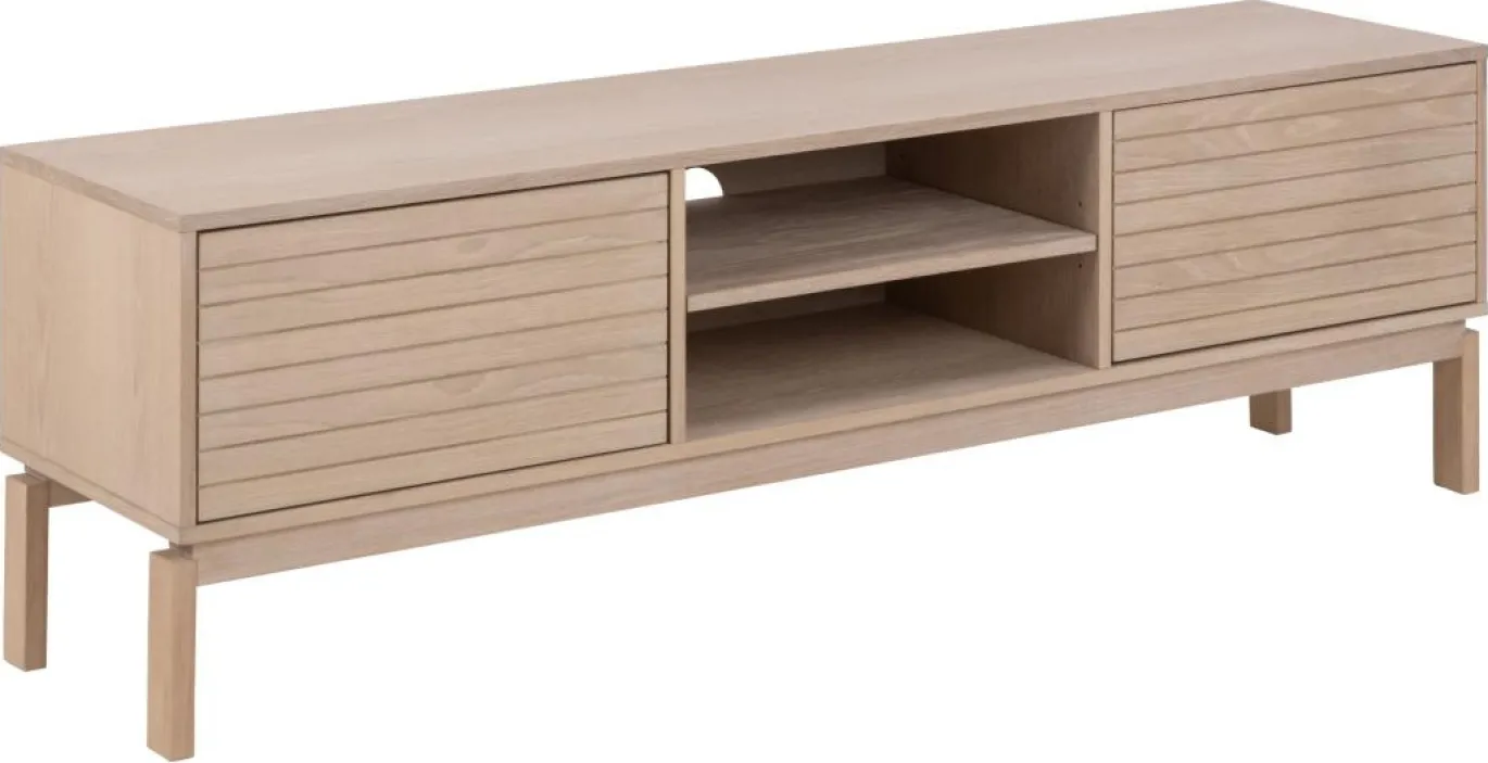 Tv-meubel Klevik Eikenfineer Wit 160cm - Giga Living