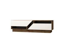 Tv-Meubel Koza Melamine Walnoot Wit