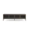 Tv-meubel Layna 4d 160cm Mokka Glas - Giga Meubel