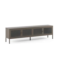 Tv-meubel Layna 4d 160cm Mokka Glas - Giga Meubel