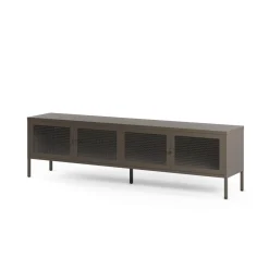 Tv-meubel Layna 4d 160cm Mokka Glas - Giga Meubel